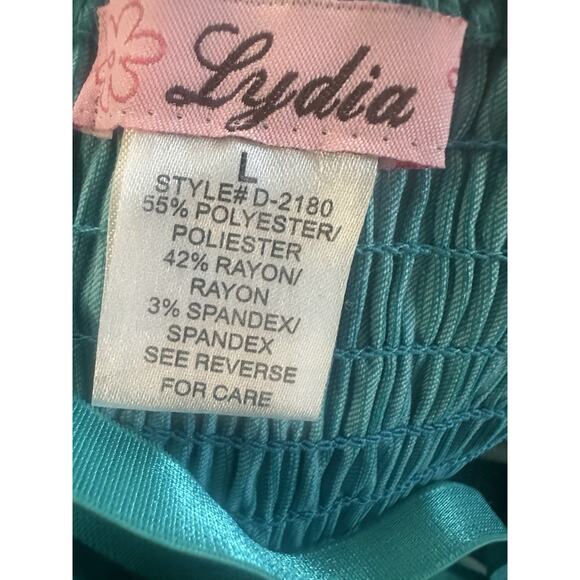 Women’s Lydia Corset Bustier Style Top with Belt Aqua Turquoise Size (L) - Picture 10 of 15